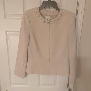 Tahari tan/cream suit jacket. Tan. Size 10.